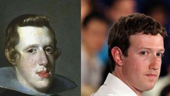 CEO Facebook Mark Zuckerberg memiliki kembaran di zaman dahulu bernama Philip IV of Spain. Philip IV merupakan Raja Spanyol di abad ke-15. (istimewa/playbuzz)  