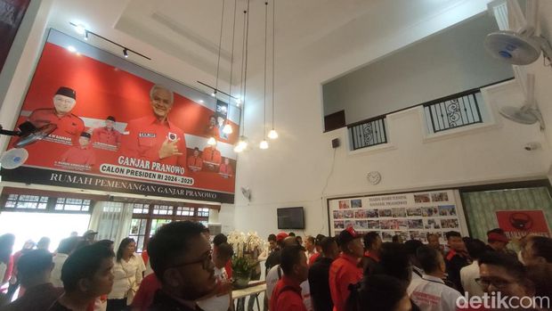 Ganjar Pranowo di Medan, Sumatra Utara, Minggu (11/6/2023). (Dwi R/detikcom)