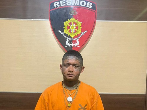 Satreskrim Polres Gianyar membekuk seorang pemuda bernisial IP Baskara terkait pencurian helm dan perusakan sepeda motor di Desa Peliatan, Ubud, Gianyar, Bali.