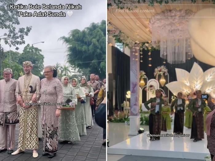Acara pernikahan viral di media sosial, pria asal Belanda menikah dengan wanita Tasikmalaya menggunakan adat Sunda.