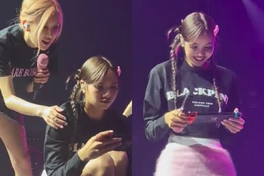 Aksi Lisa BLACKPINK bermain Nintendo Switch di tengah konser Aksi Lisa BLACKPINK bermain Nintendo Switch di tengah konser