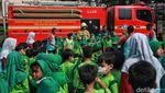 Anak TK-SD Antusias Ikuti Simulasi Siaga Bencana Kebakaran