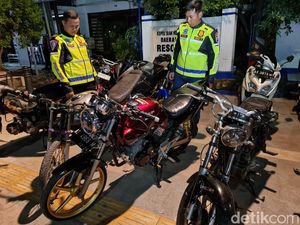 Puluhan Bocil Ngawi Terjaring Razia Balap Liar, Motor Wajib Diambil Ortu