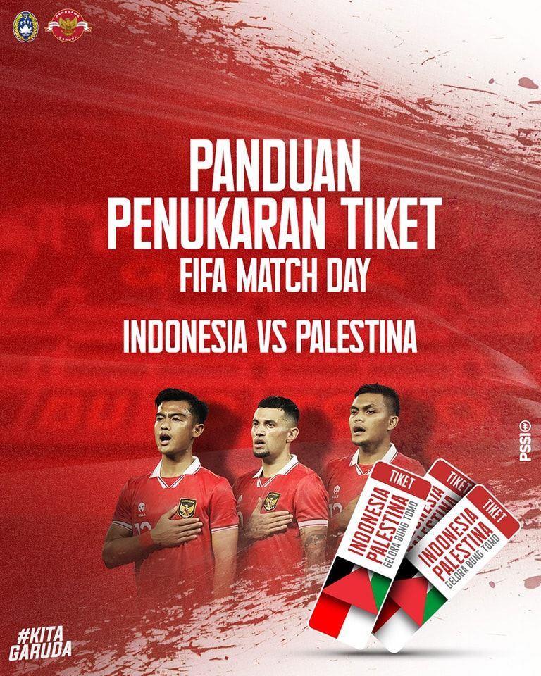 cara tukar tiket Indonesia vs Palestina