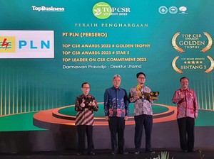Mantul! PLN Borong 39 Penghargaan Top CSR Award 2023