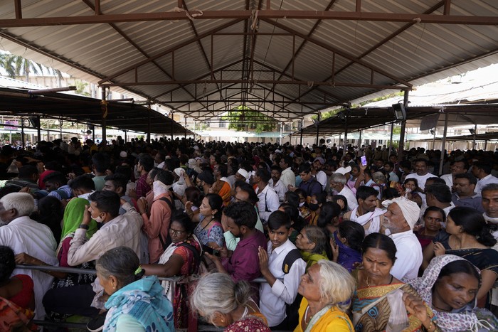 Asthma patients wait to receive a special 