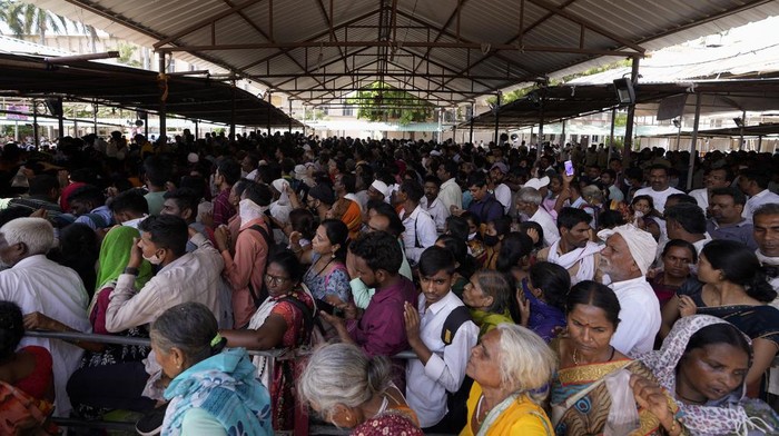 Asthma patients wait to receive a special 