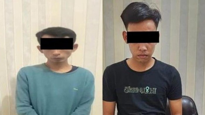 Dua kurir 16.730 ekstasi saat ditangkap. (Foto: dok. Polda Sumut)