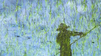 Réhahn menangkap bidikan ini dengan memfokuskan pada siluet seorang petani di sawah yang tergenang air untuk menekankan hubungan antara manusia dan alam. Foto: Réhahn via 121cliks