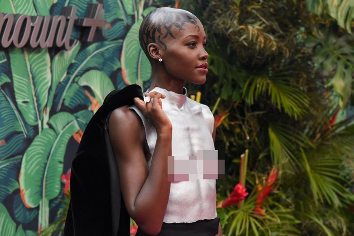 (EDITORS NOTE: Image contains nudity.) Lupita Nyong'o at the 76th Tony Awards held at the United Palace Theatre on June 11, 2023 in New York City. (Photo by Steve Eichner/WWD via Getty Images)