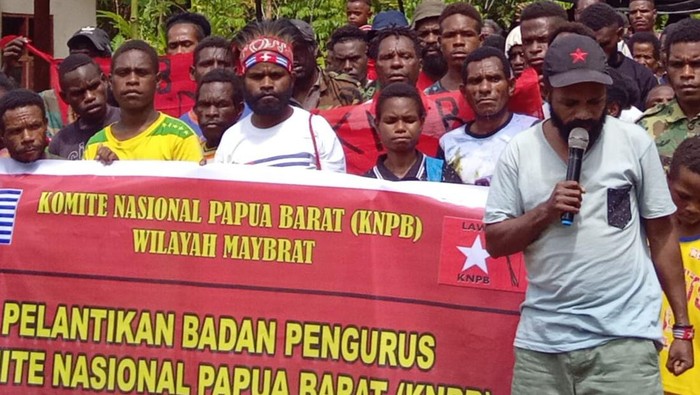 Pelantikan pengurus KNPB Sektor Tambrauw, Papua Barat Daya.
