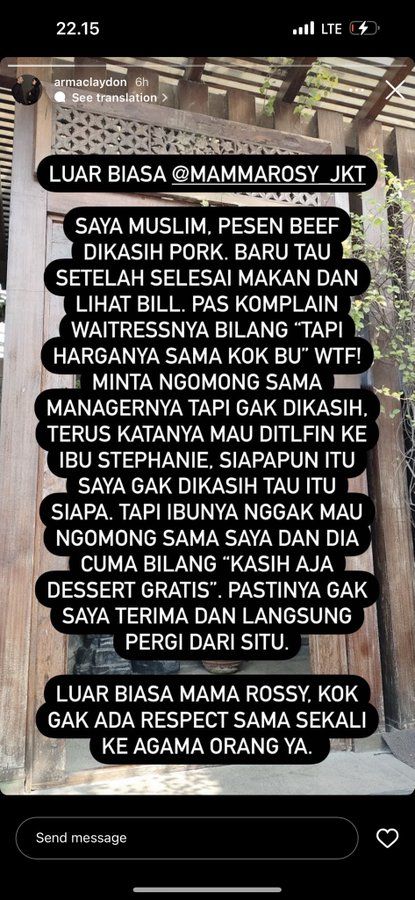 Pelayan Sajikan Pasta Babi ke Muslim, Restoran Mamma Rosy Klarifikasi Begini