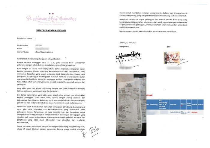 Pelayan Sajikan Pasta Babi ke Muslim, Restoran Mamma Rosy Klarifikasi Begini