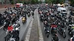 Ribuan Moge Konvoi di Jalanan Kota Hamburg