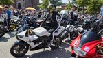 Ribuan Moge Konvoi di Jalanan Kota Hamburg