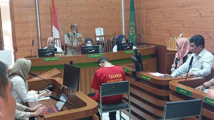Sidang pembacok pelajar di Simpang Pomad (Sholihin-detikcom)