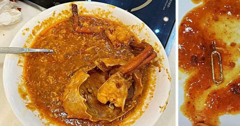 Temuan pin baki di menu kepiting