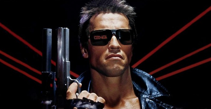 The Terminator Cuplikan adegan di film The Terminator (1984).