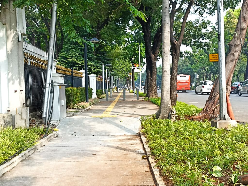 Trotoar depan Kedubes AS akhirnya dibuka (Tiara Aliya-detikcom)