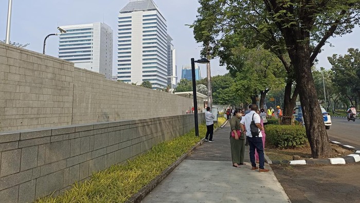 Trotoar depan Kedubes AS akhirnya dibuka (Tiara Aliya-detikcom)