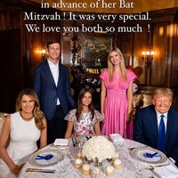 Beberapa minggu sebelumnya, Donald Trump dan istrinya Melania Trump ikut merayakan ulang tahun Arabella ke-11. Foto: dok. Instagram/@ivankatrump