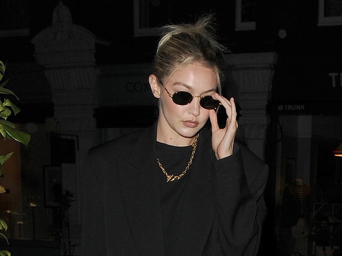 LONDON, UNITED KINGDOM - JUNE 6: Gigi Hadid is seen arriving at the Chiltern Firehouse on June 6, 2023 in London, United Kingdom. (Photo by MEGA/GC Images)