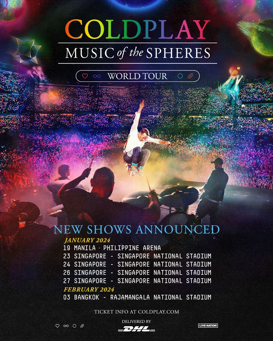 Jadwal Konser Coldplay Singapura, Thailand, Filipina 2024, Catat