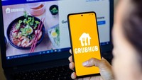 Grubhub merupakan saingan Uber Eats dan Doordash untuk bisnis pengiriman makanan online. Rafael Henrique/SOPA Images/LightRocket via Getty Images
