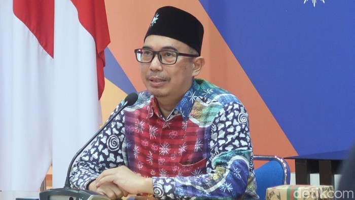 Ketua Majelis Hukum dan HAM PP Muhammadiyah Trisno Raharjo saat memberikan keterangan di kantor PP Muhammadiyah, Kota Jogja, Selasa (13/6/2023).