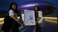 Popularitas global BTS menjadi sumber kebanggaan nasional bagi negara Korea Selatan. (AP Photo/Ahn Young-joon)  