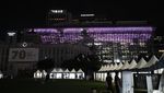 Landmark Korsel Diterangi Warna Ungu Saat Hari Jadi BTS Ke-10