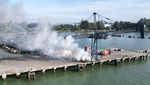 Potret Konveyor Batu Bara yang Terbakar di Pelabuhan Jetty Meulaboh Aceh