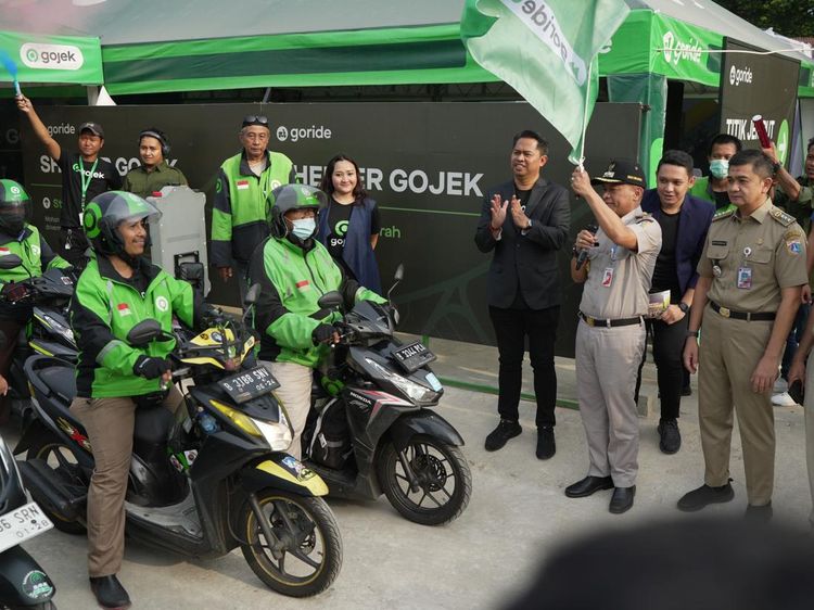 Resmikan Shelter Palmerah, Gojek-Pemprov DKI Dorong Integrasi Transportasi