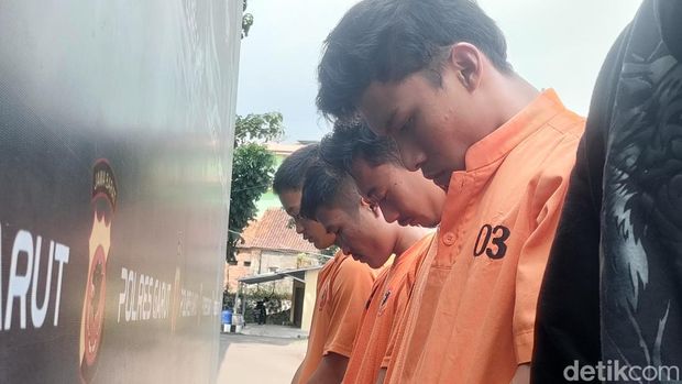 Tampang pengeroyok anggota polisi di Garut