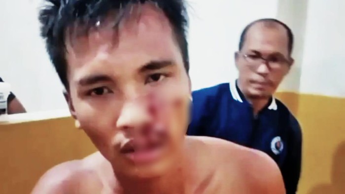 Tampang Yosa Warman, sopir truk yang menabrak dan menyeret sepeda motor di Jambi. (Foto: Istimewa)