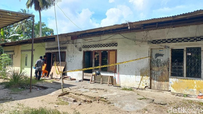 TKP rumah kontrakan korban pembunuhan di Jambi.