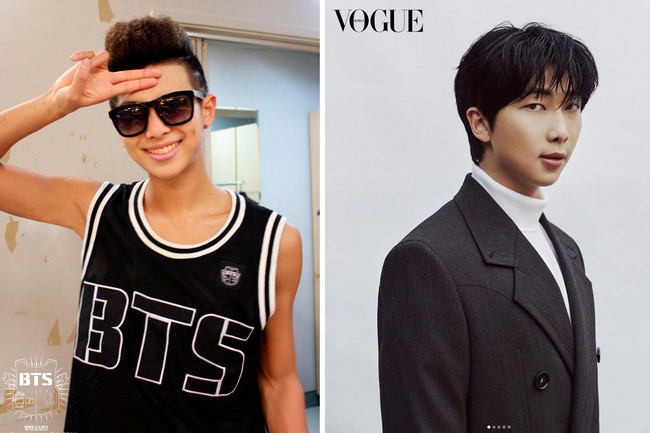 Di awal debut, RM populer sebagai seorang underground rapper dan punya potongan rambut afro-hawk. Namun kini leader BTS itu tampil clean dengan rambut mullet. Foto: dok. Facebook BTS