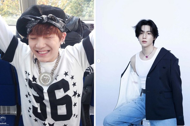 Meskipun tampil swag, Suga BTS membuat penggemar banyak gemas dengan wajah imutnya. Rapper BTS itu terlihat lebih dewasa setelah memanjangkan rambutnya. Foto: dok. Facebook BTS