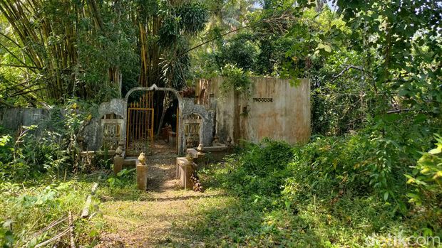 Area petilasan kuno Dusun Polodadi, Kulur, Temon, Kulon Progo, Rabu (14/6/2023). Lokasi ini tumbuh bunga bangkai.
