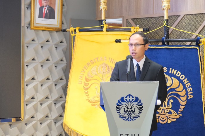 Arie Pangesti Aji dalam sidang promosi doktor FTUI beberapa waktu lalu