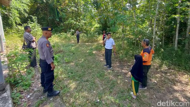 Proses pencarian bau busuk misterius di Dusun Polodadi, Kalurahan Kulur, Kapanewon Temon, Kabupaten Kulon Progo, Rabu (14/6/2023).