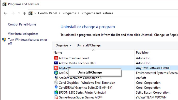 Cara uninstall aplikasi di laptop.