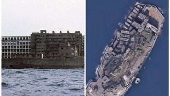 Kurang dari 10 mil lepas pantai Nagasaki, Jepang, Pulau Hashima adalah tempat komunitas pertambangan batu bara yang berkembang pesat. Juga disebut Pulau Gunkanjima (atau Pulau Kapal Perang), itu tidak digunakan lagi karena Jepang mengalihkan sumber bahan bakar utamanya dari batu bara ke minyak bumi, dan ditinggalkan pada tahun 1974. Struktur bobrok yang tersisa di Hashima termasuk asrama yang pernah menampung wajib militer Korea dan tawanan perang China selama Perang Dunia II . Foto: Ranker