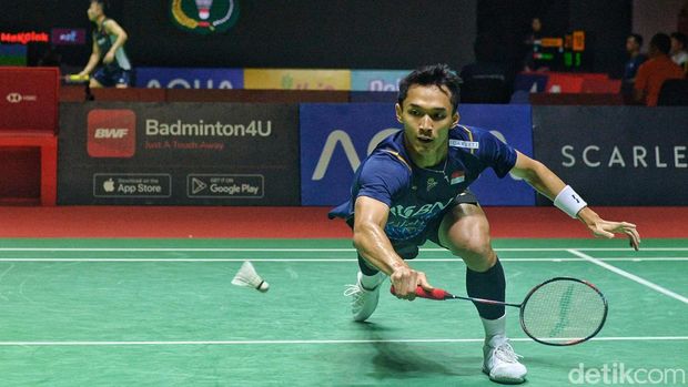 Jonatan Christie berhasil ke babak 16 besar Indonesia Open 2023, Rabu (14/6). Jojo melaju usai mendepak wakil Jepang, Kanta Tsuneyama.