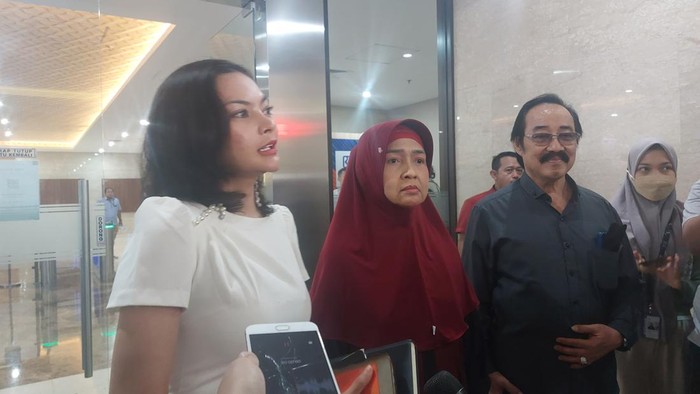 Juru bicara AAFS, Levenia Nababan di Bareskrim Polri, Rabu (14/6/2023).
