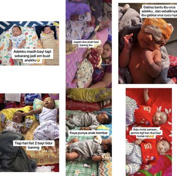 Kisah unik ibu dan anak kandung hamil barengan, viral di media sosial.