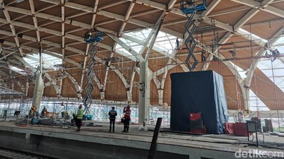 Pembangunan Stasiun Halim Dikebut Jelang Operasi Kereta Cepat