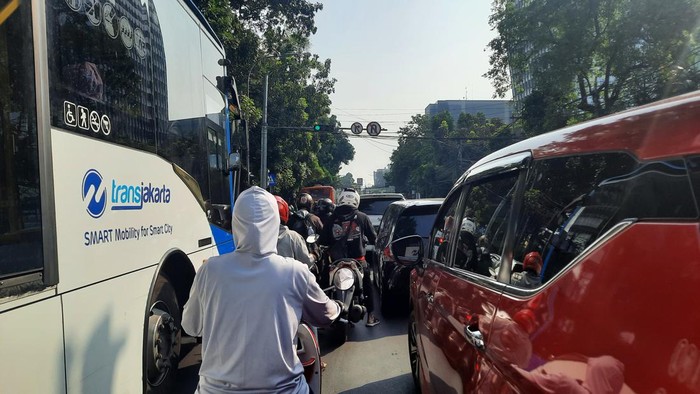 Macet di Pasar Minggu arah Pancoran (Annisa-detikcom)