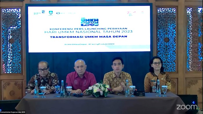 Menteri Koperasi dan Usaha Kecil dan Menengah Teten Masduki mengapresiasi para pelaku Usaha Mikro Kecil dan Menengah (UMKM) dengan me-launching perayaan Hari UMKM Nasional 2023.