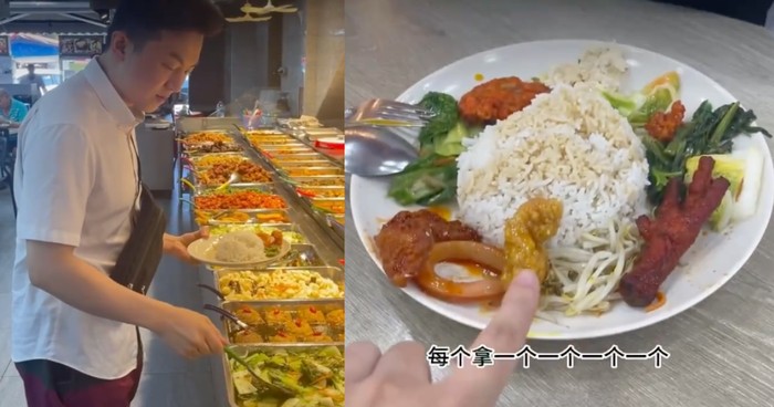 Pertama Kali Cicip Nasi Rames, Orang Korea Ini Ambil 12 Lauk